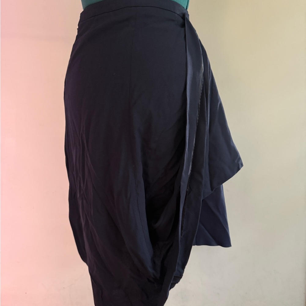 Maison Martin Margiela Asymmetrical Navy Blue Layered Skirt - Picture 4 of 7